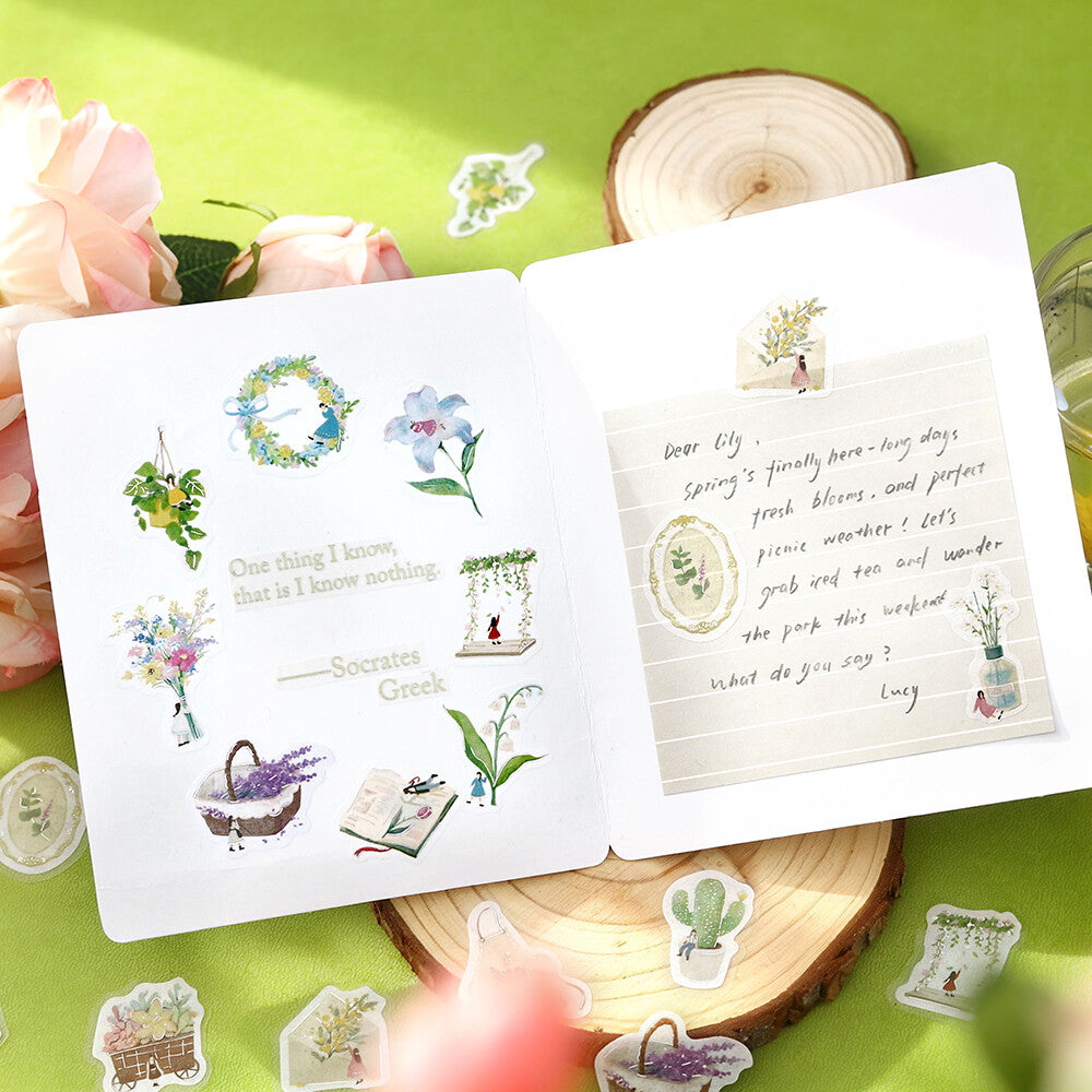 BGM Washi Flake Stickers Petit Story - Garden