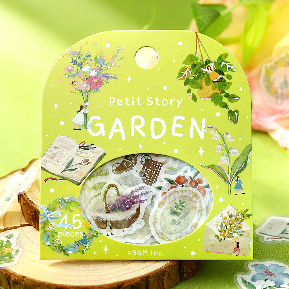 BGM Washi Flake Stickers Petit Story - Garden