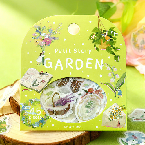 BGM Washi Flake Stickers Petit Story - Garden