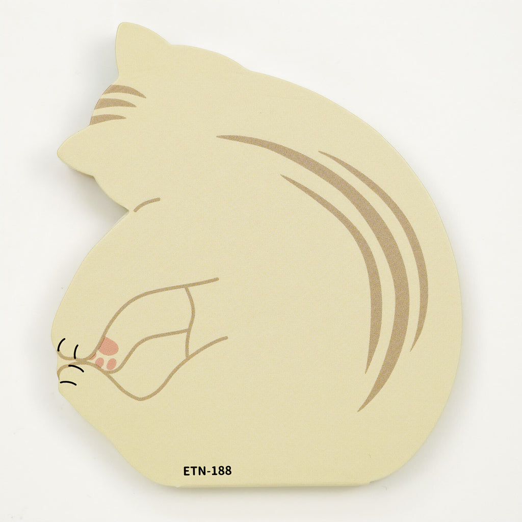 Greeting Life Animal Die-Cut Memo: Sleeping Cat