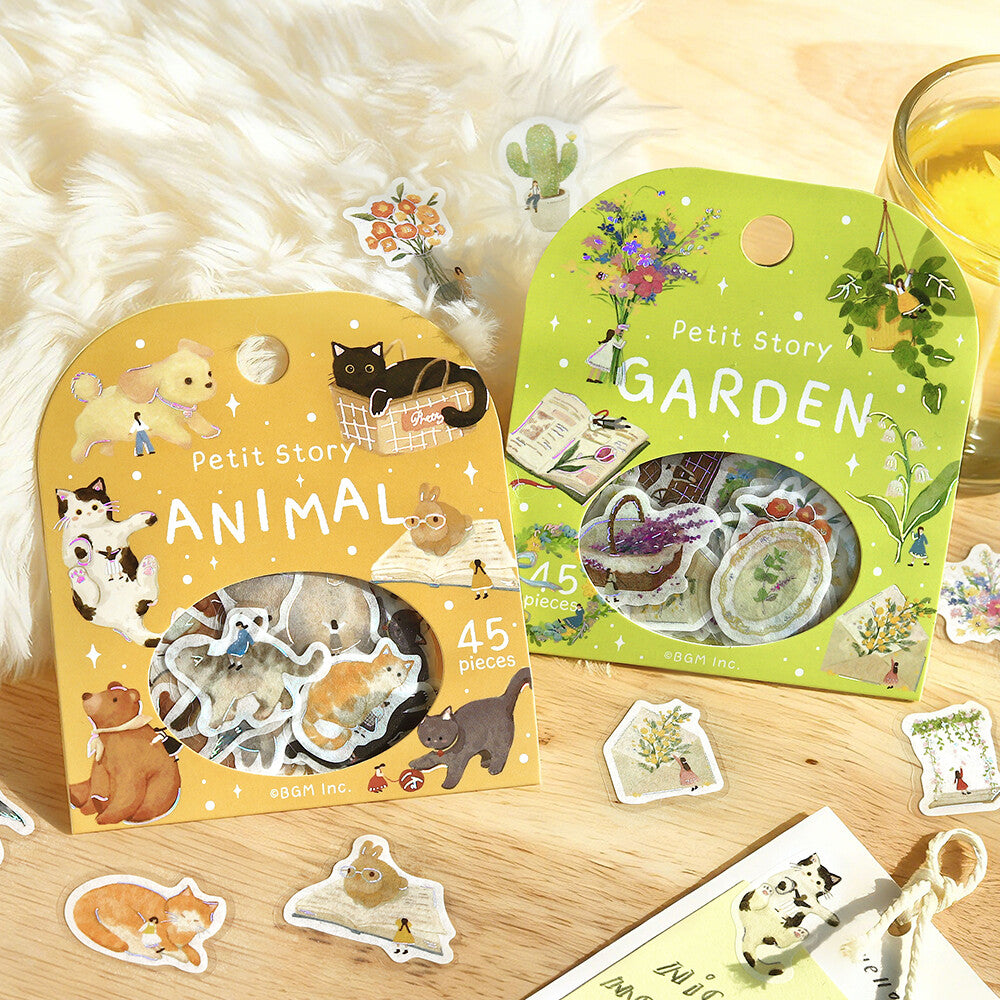 BGM Washi Flake Stickers Petit Story - Garden