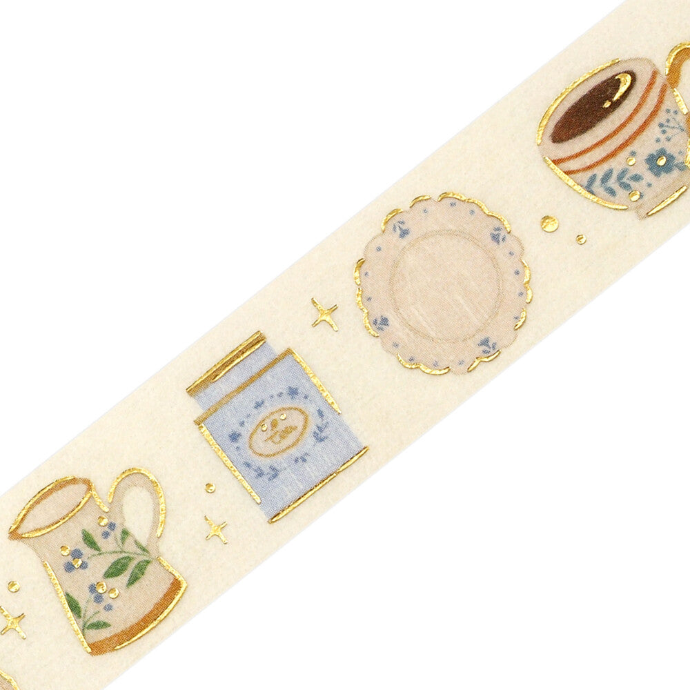 BGM Masking Tape Foil Stamped Life - Afternoon Tea Set