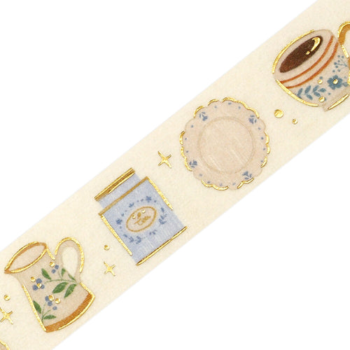 BGM Masking Tape Foil Stamped Life - Afternoon Tea Set