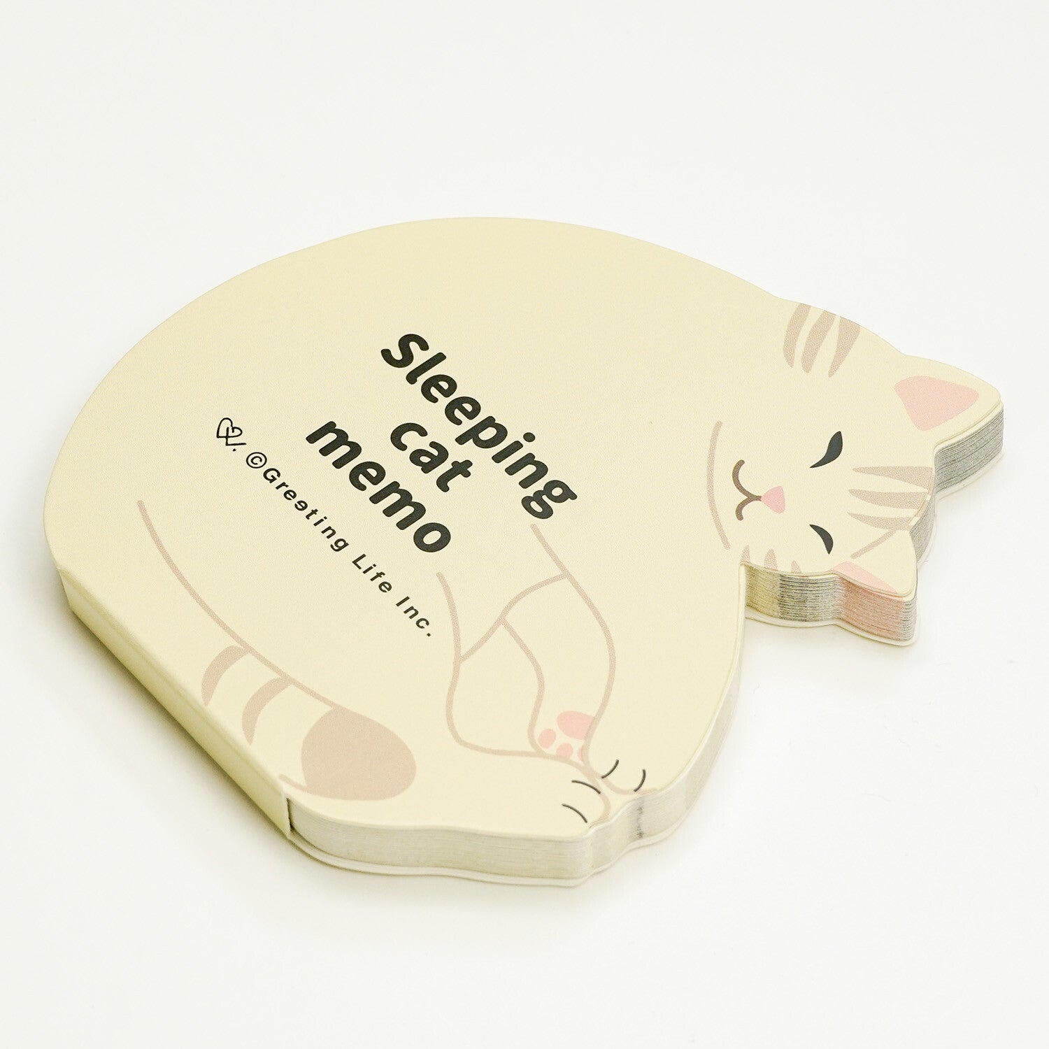 Greeting Life Animal Die-Cut Memo: Sleeping Cat