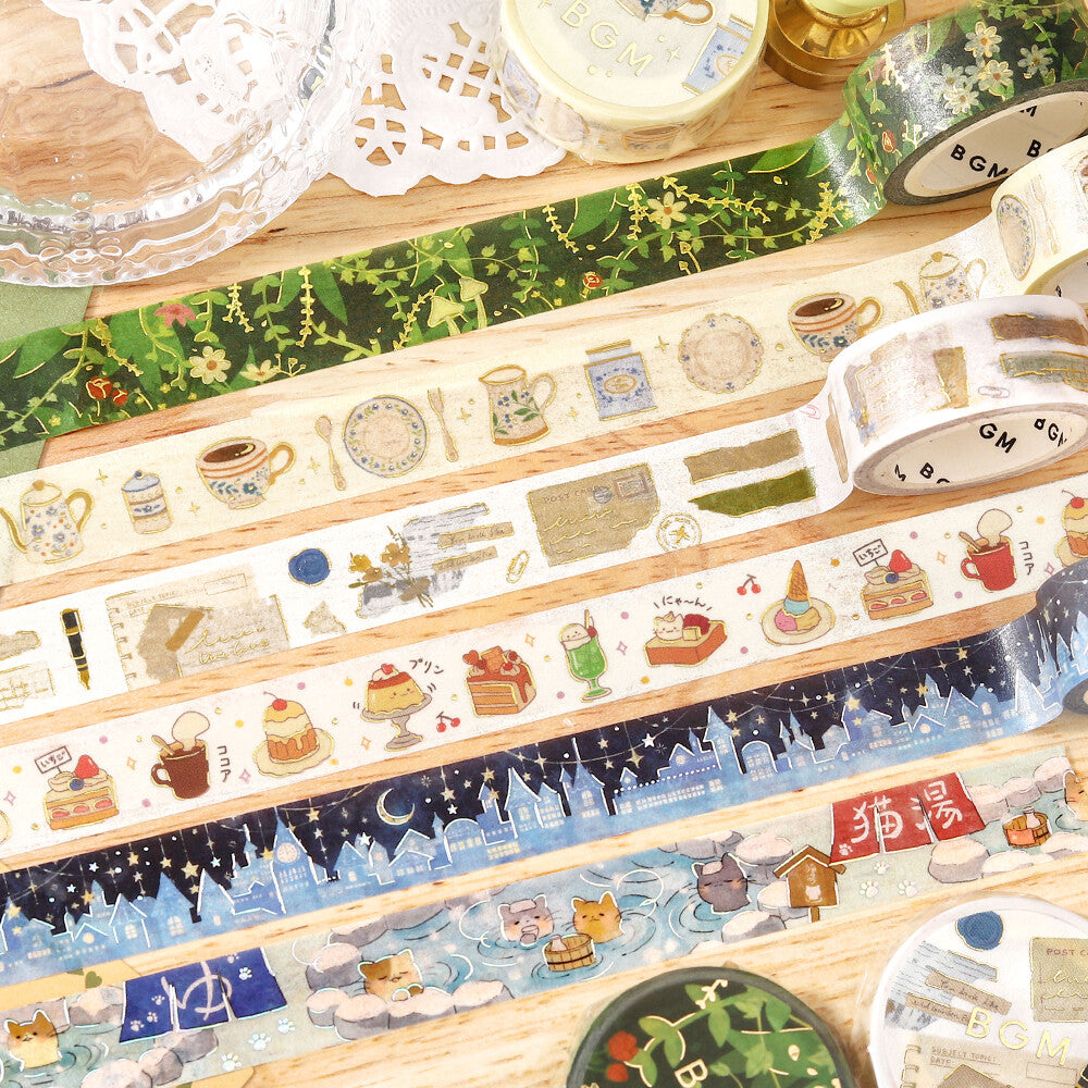 BGM Masking Tape Foil Stamped Life - Green Path