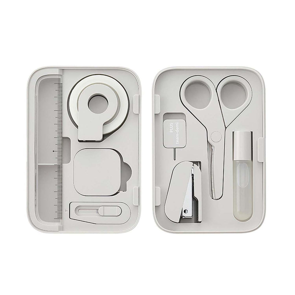 PLUS Team Demi Stationery Kit Grey | Magnetic | Designed by Naoto Fukasawa