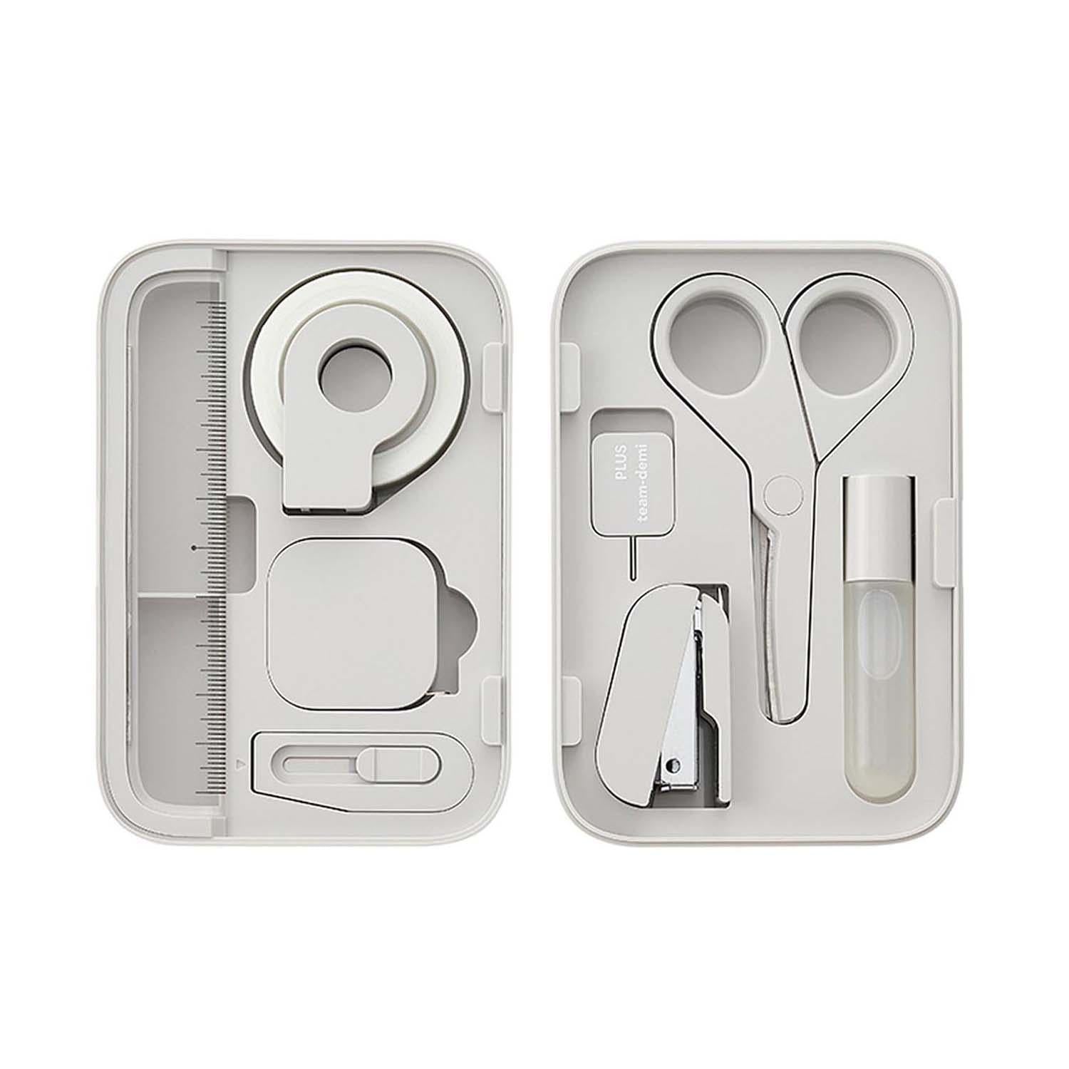 PLUS Team Demi Stationery Kit Grey | Magnetic | Designed by Naoto Fukasawa