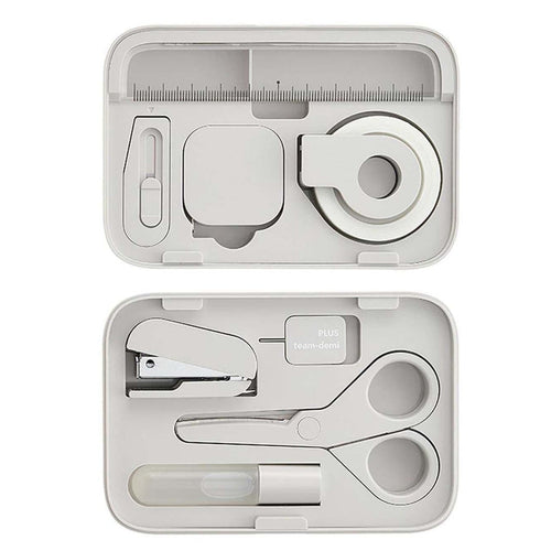 PLUS Team Demi Stationery Kit Grey | Magnetic | Designed by Naoto Fukasawa