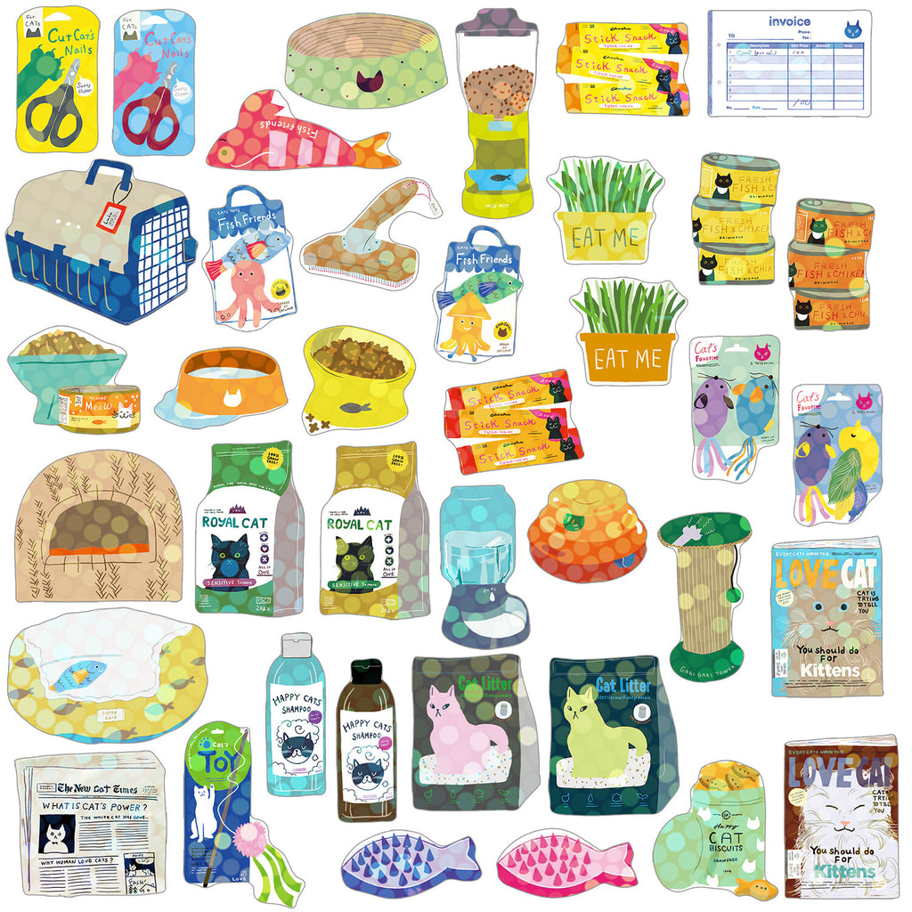 Greeting Life Haco Stickers Cat Supply