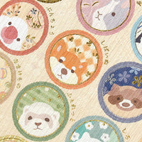 NB Co. Gold Foil Japanese Style Animals Stickers view 3