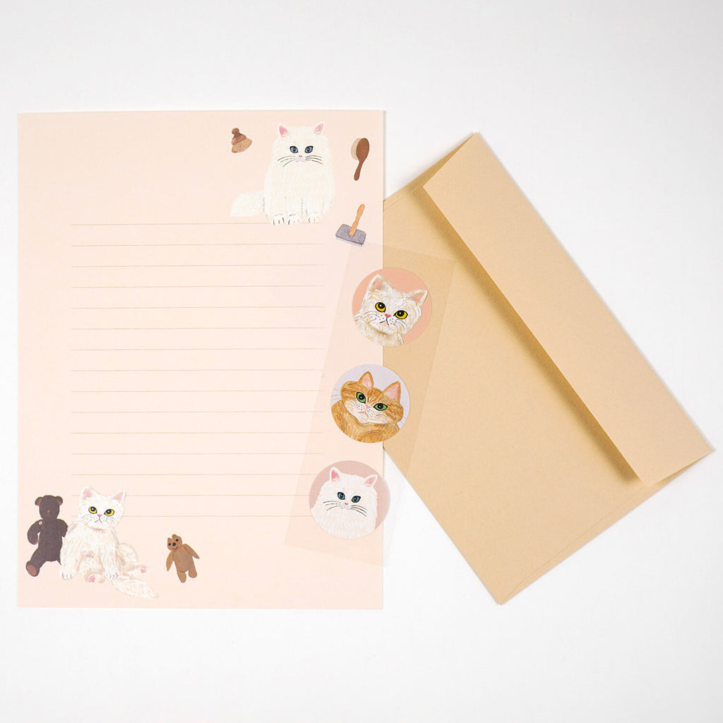Greeting Life Cat x Kahoko Sodeyama Letter Set