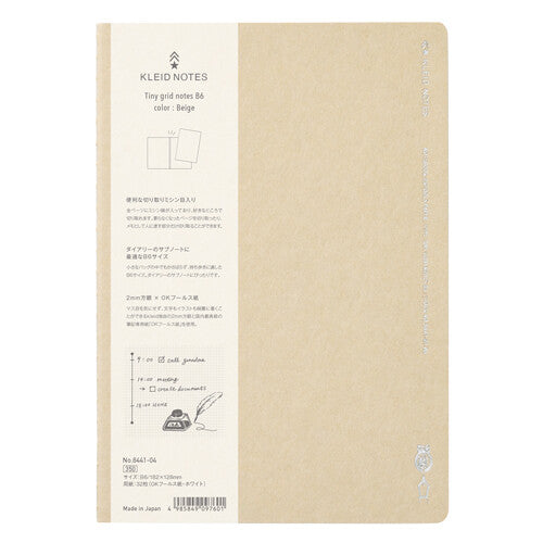Kleid Tiny Grid Notebook - B6 (Beige)