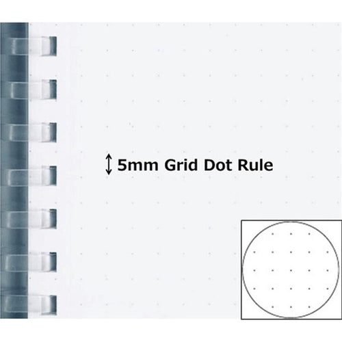KOKUYO Soft Ring Notebook Clear - B5 (Grid Dot, 80 Sheets)