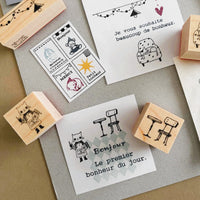 Donna & Bambina Rubber Stamp - Cat in Cafe de Chats Apron view 3