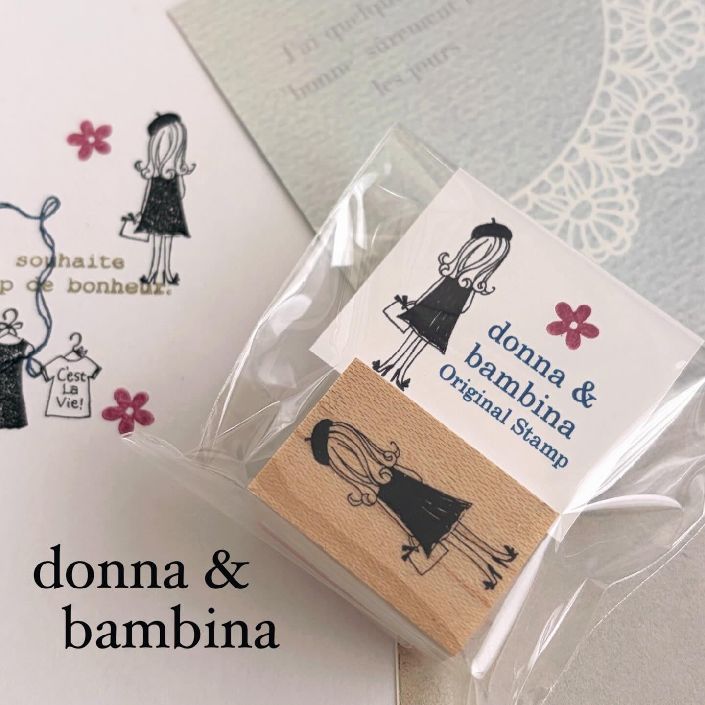 Donna & Bambina Rubber Stamp - Lady in a Beret
