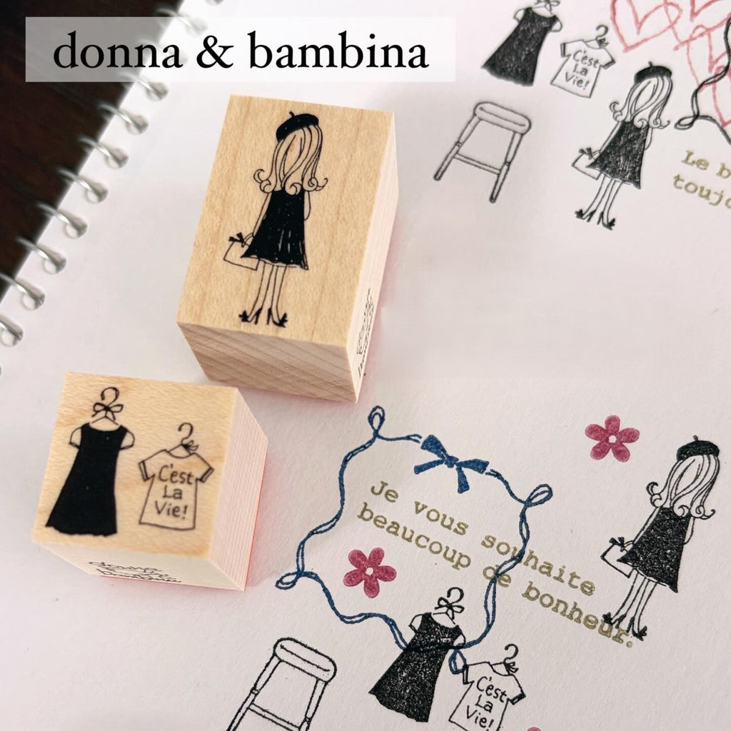Donna & Bambina Rubber Stamp - Lady in a Beret