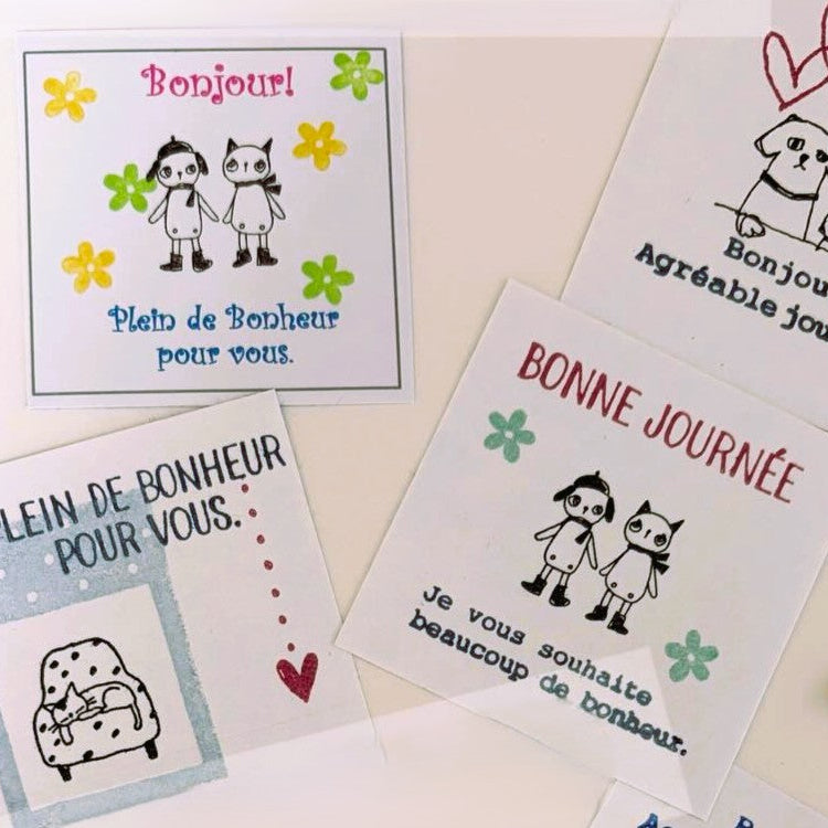 Donna & Bambina Rubber Stamp - Cat & Dog