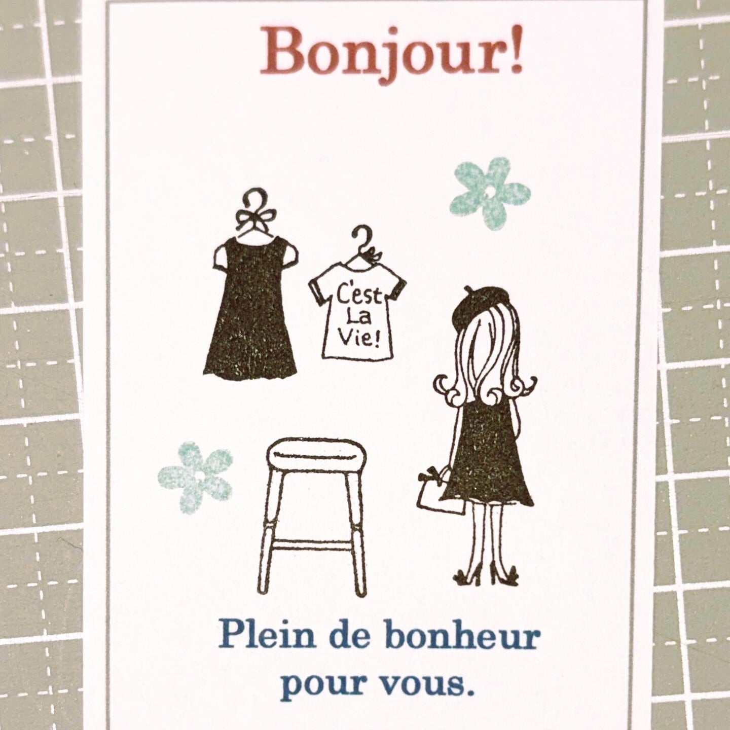 Donna & Bambina Rubber Stamp - Lady in a Beret