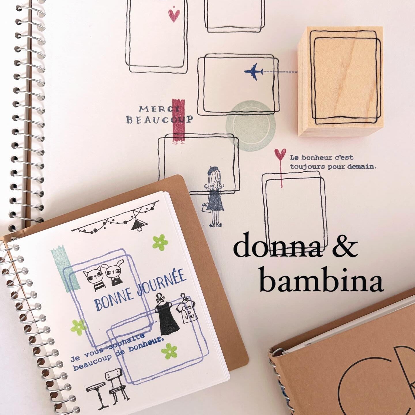 Donna & Bambina Rubber Stamp - Lady in a Beret