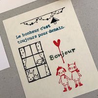 Donna & Bambina Rubber Stamp - Cat & Dog view 3