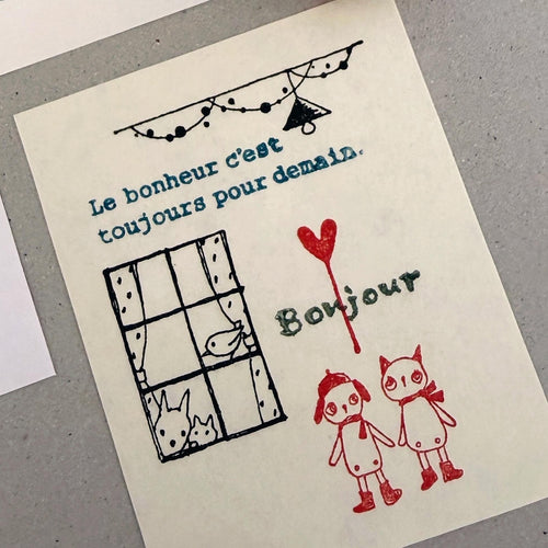 Donna & Bambina Rubber Stamp - Cat & Dog