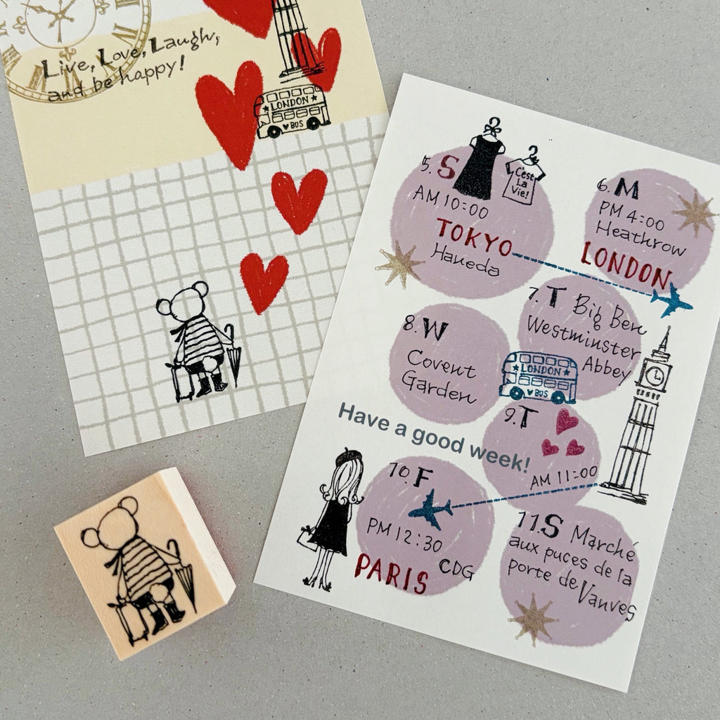 Donna & Bambina Rubber Stamp - Lady in a Beret