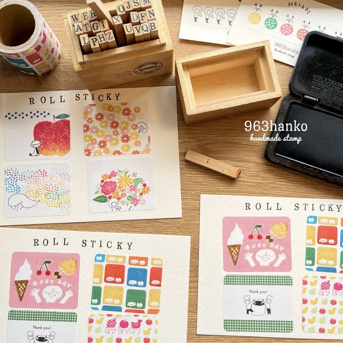 963hanko Sticky Notes Roll 40mm - Assorted Colors