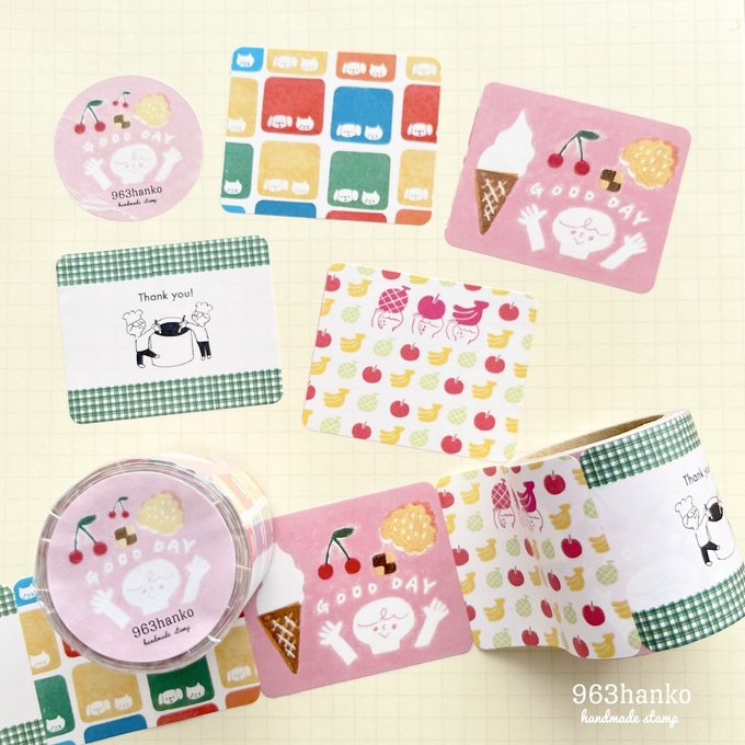 963hanko Sticky Notes Roll 40mm - Good Day