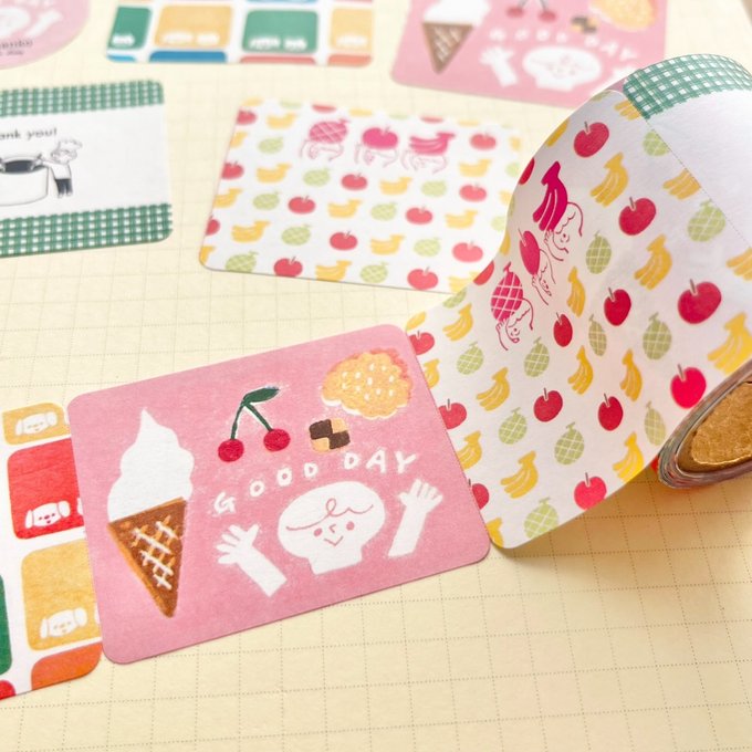 963hanko Sticky Notes Roll 40mm - Good Day