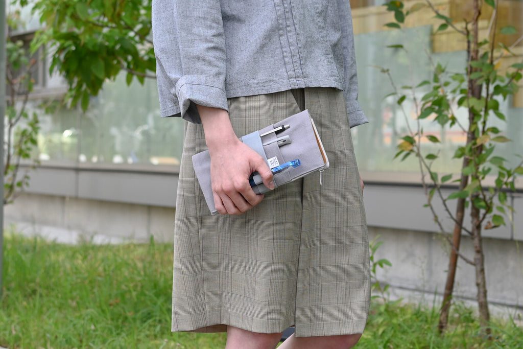 Yamamoto RO-BIKI NOTE Canvas Cover Cool Gray 16oz Organic Cotton