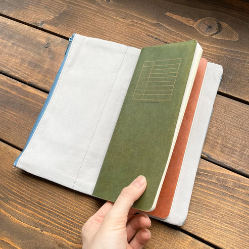 Yamamoto RO-BIKI NOTE Canvas Cover Cool Gray 16oz Organic Cotton