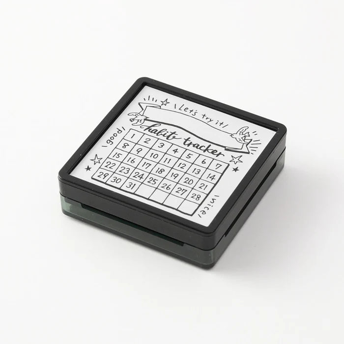 Midori Self‑Inking Stamp - Habit Tracker