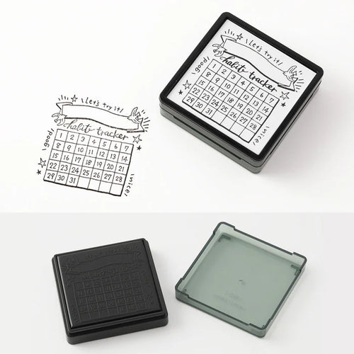 Midori Self‑Inking Stamp - Habit Tracker