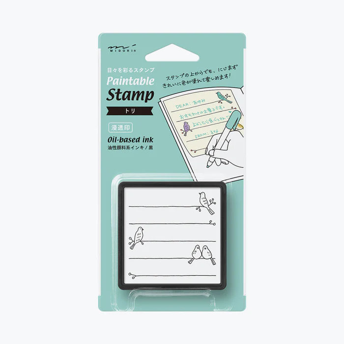 Midori Self‑Inking Stamp - Birds