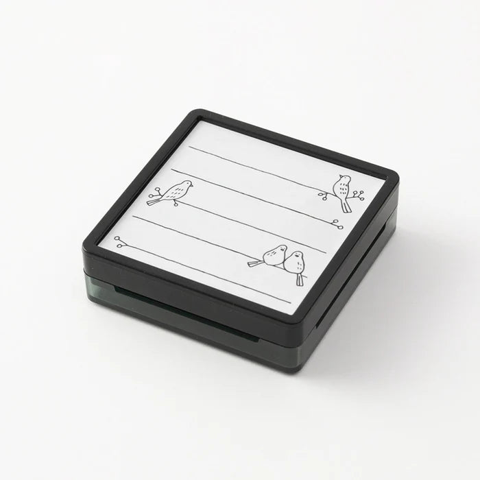 Midori Self‑Inking Stamp - Birds