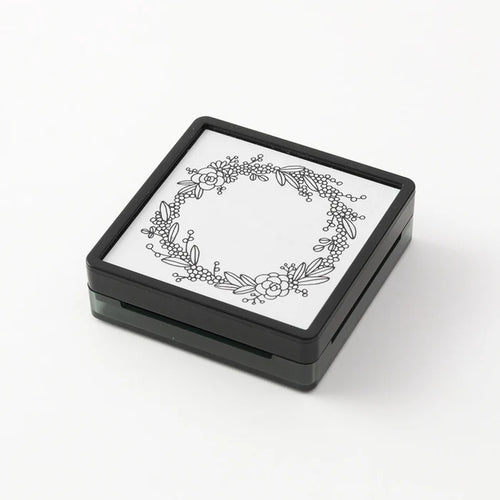 Midori Self‑Inking Stamp - Wreath