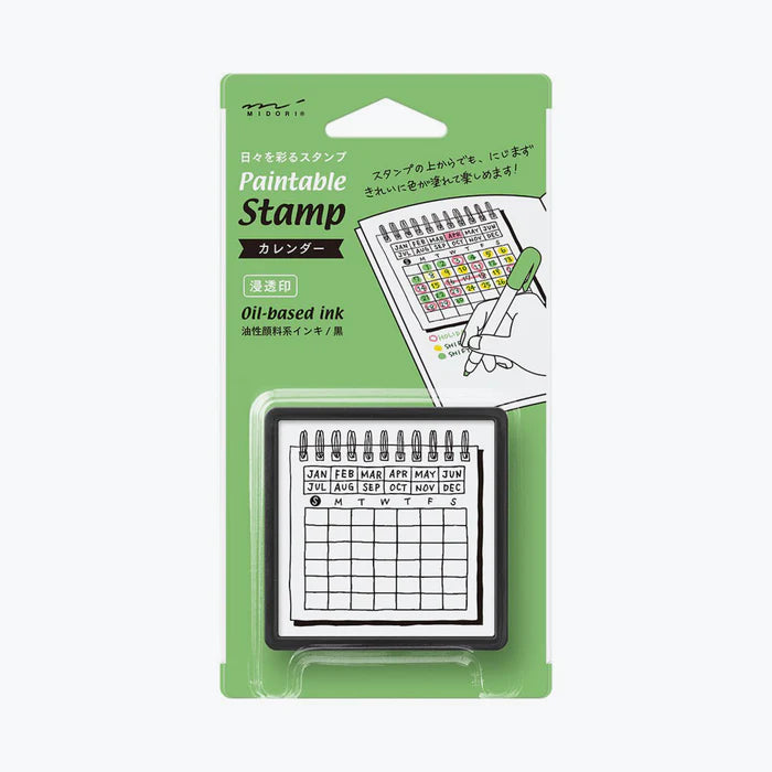 Midori Self‑Inking Stamp - Calendar