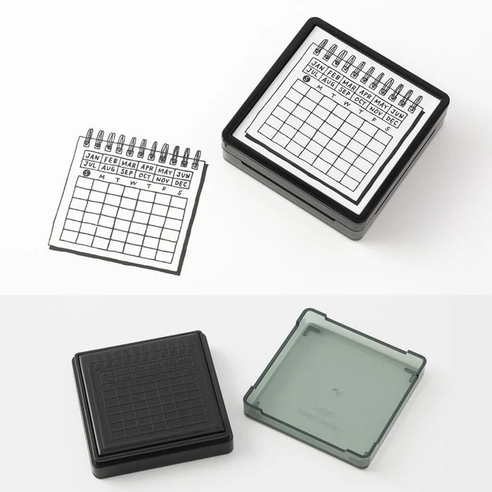 Midori Self‑Inking Stamp - Calendar