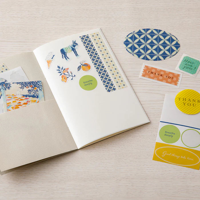 Midori Peelable Sticker Book Grey