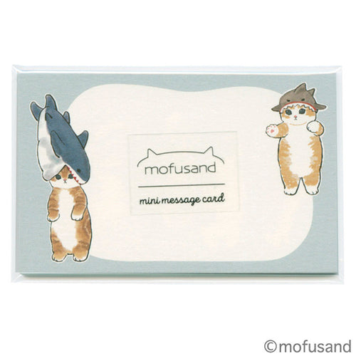 Mofusand Mini Message Card - Shark Cat