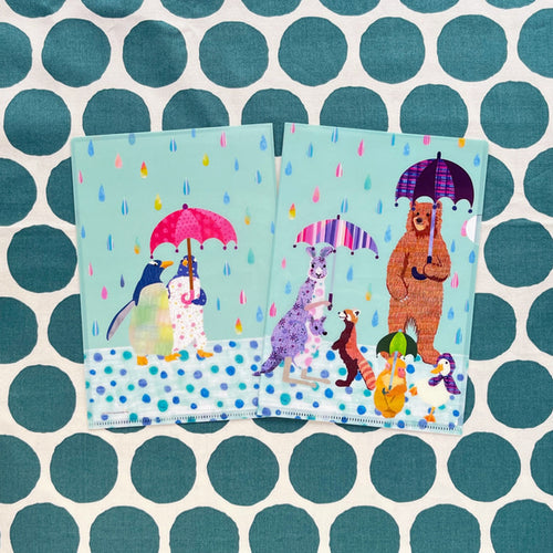 COMO A5 Clear File - Rain and Animals