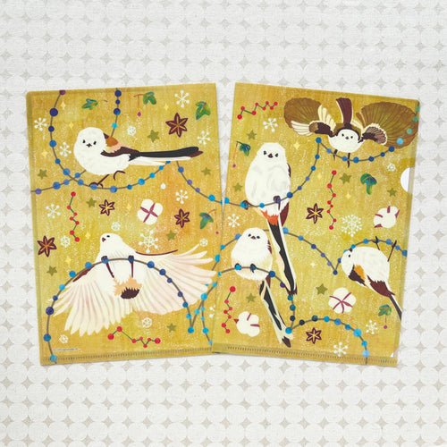 COMO A5 Clear File - Shimaenaga Twinkle Long-tailed Tit