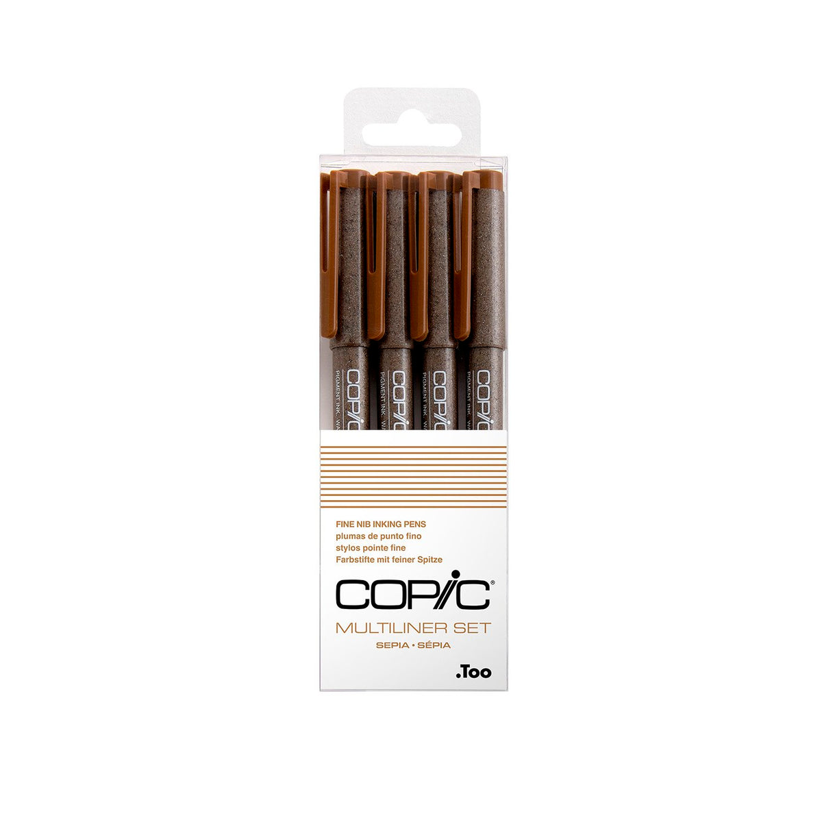 Copic Multiliner 4 Pen Set Sepia