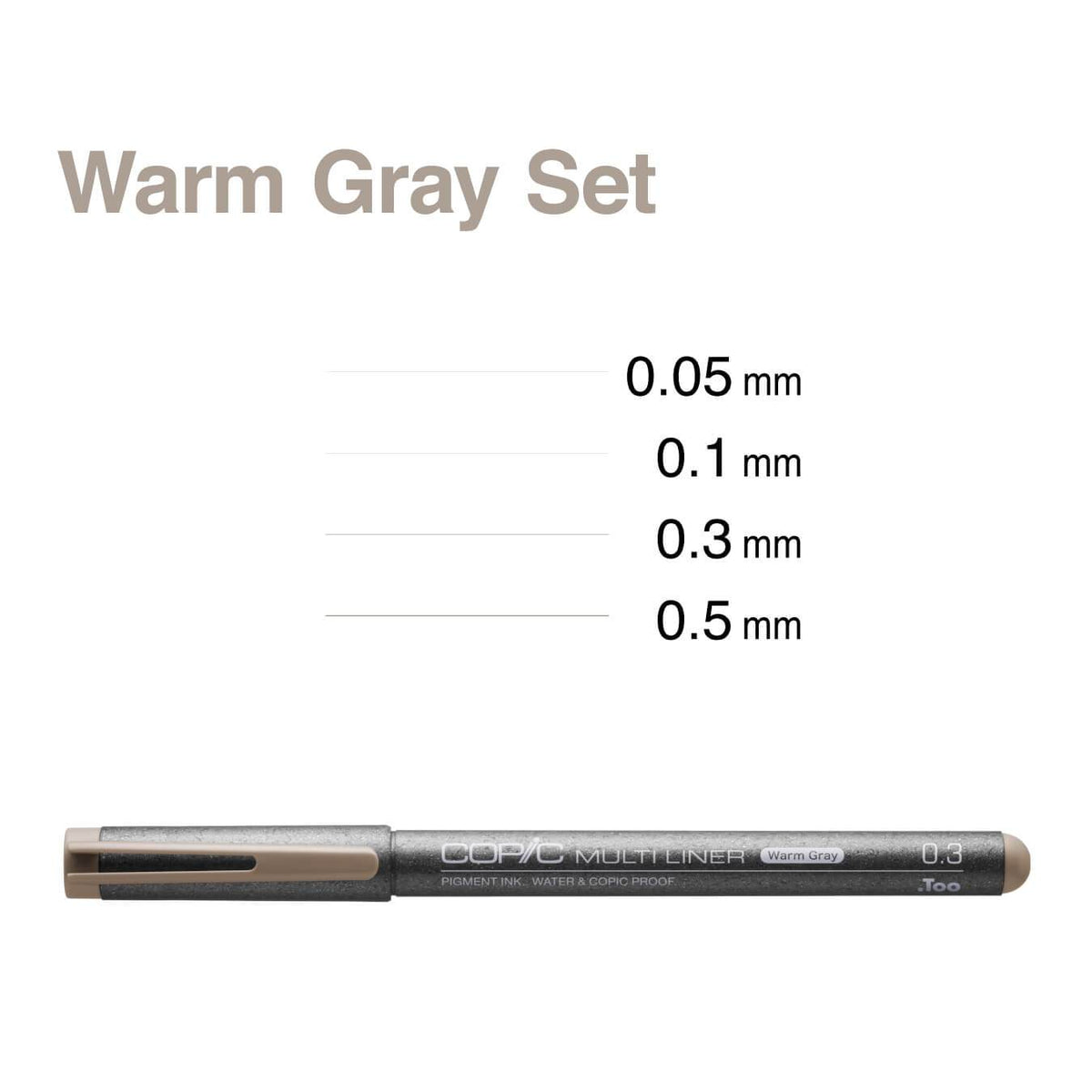 Copic Multiliner 4 Pen Set Warm Gray