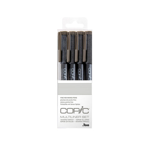 Copic Multiliner 4 Pen Set Warm Gray