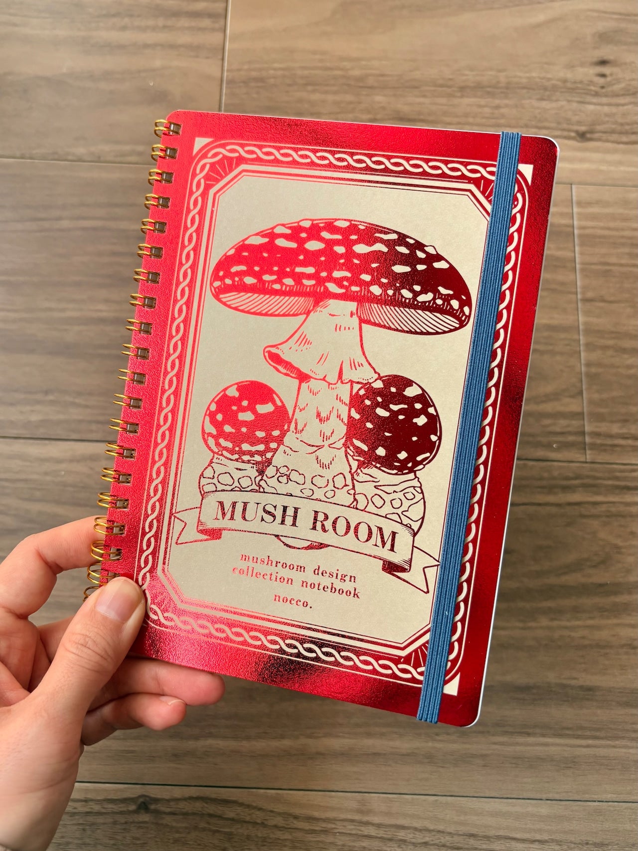 Nocco. Fly Agaric B6 Glitter Foil Notebook - Red