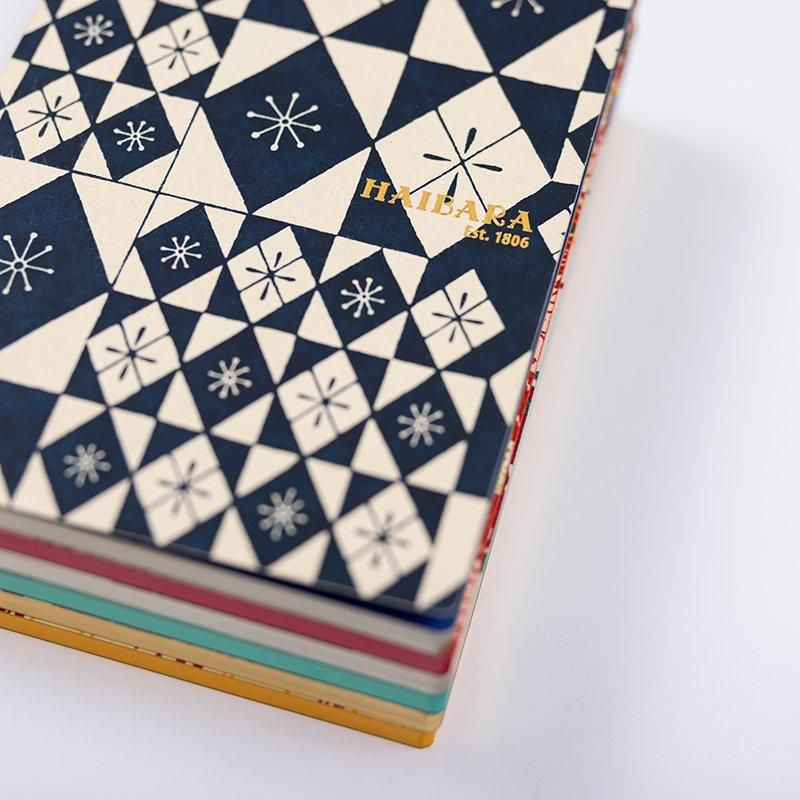 Haibara Codex-bound Notebook Vertical Plain - Colored Glass Blue