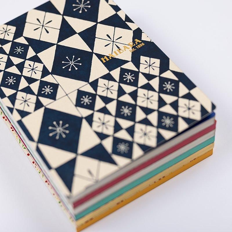 Haibara Codex-bound Notebook Vertical Plain - Colored Glass Blue