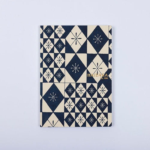 Haibara Codex-bound Notebook Vertical Plain - Colored Glass Blue