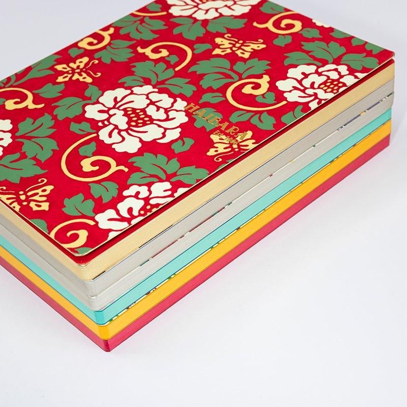 Haibara Codex-bound Notebook Vertical Plain - Peony